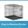 Double-Door Foldable Metal Wire Dog Crate with Divider and Tray, X-Large, 42"