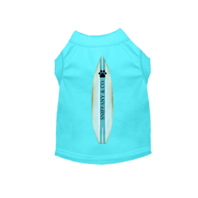 Sniffany & Surf- Dog Shirt (Color: Teal, size: small)