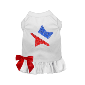 Stars, Stripes, & Bows (Color: White, size: X Large)