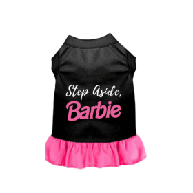 Step Aside, Barbie (Color: Black with Pink Ruffle, size: medium)