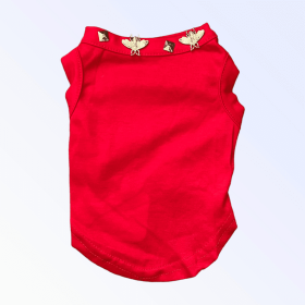 Studded Bee Tee (Color: Red, size: small)