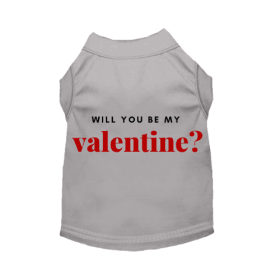 Will You Be My Valentine (Color: Gray, size: X Small)