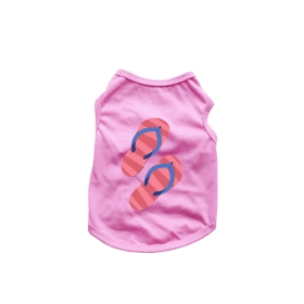 Flipflop Tank Top (Color: Pink, size: medium)