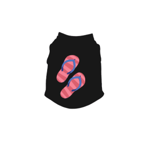 Flipflop Tank Top (Color: black, size: X Small)