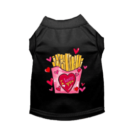 French Fries are My Valentine Dog (Color: black, size: medium)