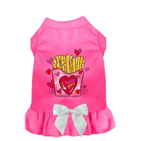 French Fries are My Valentine Dog (Color: Pink, size: X Large)