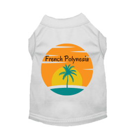 French Polynesia- Dog Shirt (Color: White, size: small)