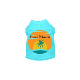 French Polynesia- Dog Shirt (Color: Blue, size: small)