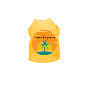 French Polynesia- Dog Shirt (Color: yellow, size: X Small)