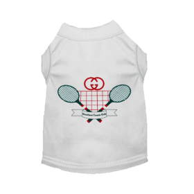 Gucchewi Tennis Club Dog Outfit (Color: White, size: X Small)