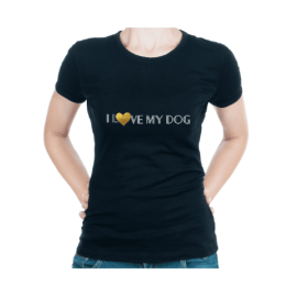 I Love My Dog/ I love My Mum (Color: black, size: small)