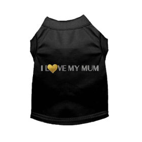 I Love My Dog/ I love My Mum (Color: black, size: X Small)