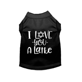 I Love You A Latke (Color: black, size: X Small)