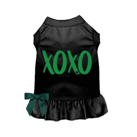 Irish XOXO Dog Shirt/Dress (Color: black, size: large)