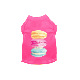 It's A Macaroon Summer- Dog Shirt (Color: HOT PINK, size: X Small)