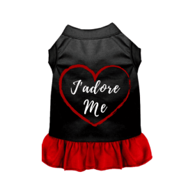 J'adore Me (Color: Black w/ Red, size: X Small)