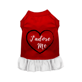 J'adore Me (Color: Red w/ White, size: X Small)