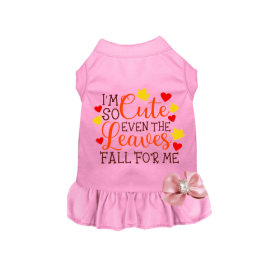 Leaves Fall For Me (Color: Pink, size: X Small)