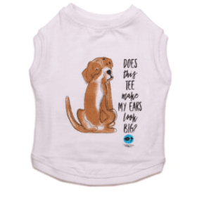 Does This Make My Ears Look Big Tee (Color: White, size: medium)