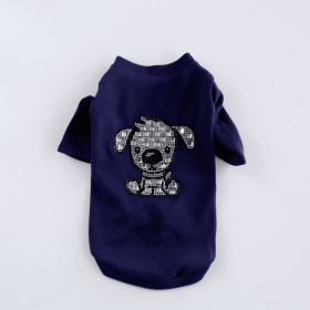 Doggie Tee (Color: Navy, size: medium)