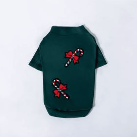 Candy Cane Tee (Color: Forest Green, size: large)