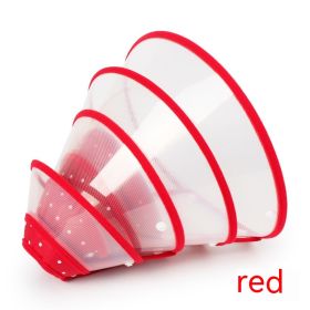 Anti-bite Protective Cover Color Soft Edge Beauty Cover Postoperative Protective Pet Anti-bite Circle (Option: Red-L)