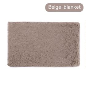 Pet Blanket Dog Bed Cat Winter Thermal Blanket (Option: Beige Brown Blanket-XXL)